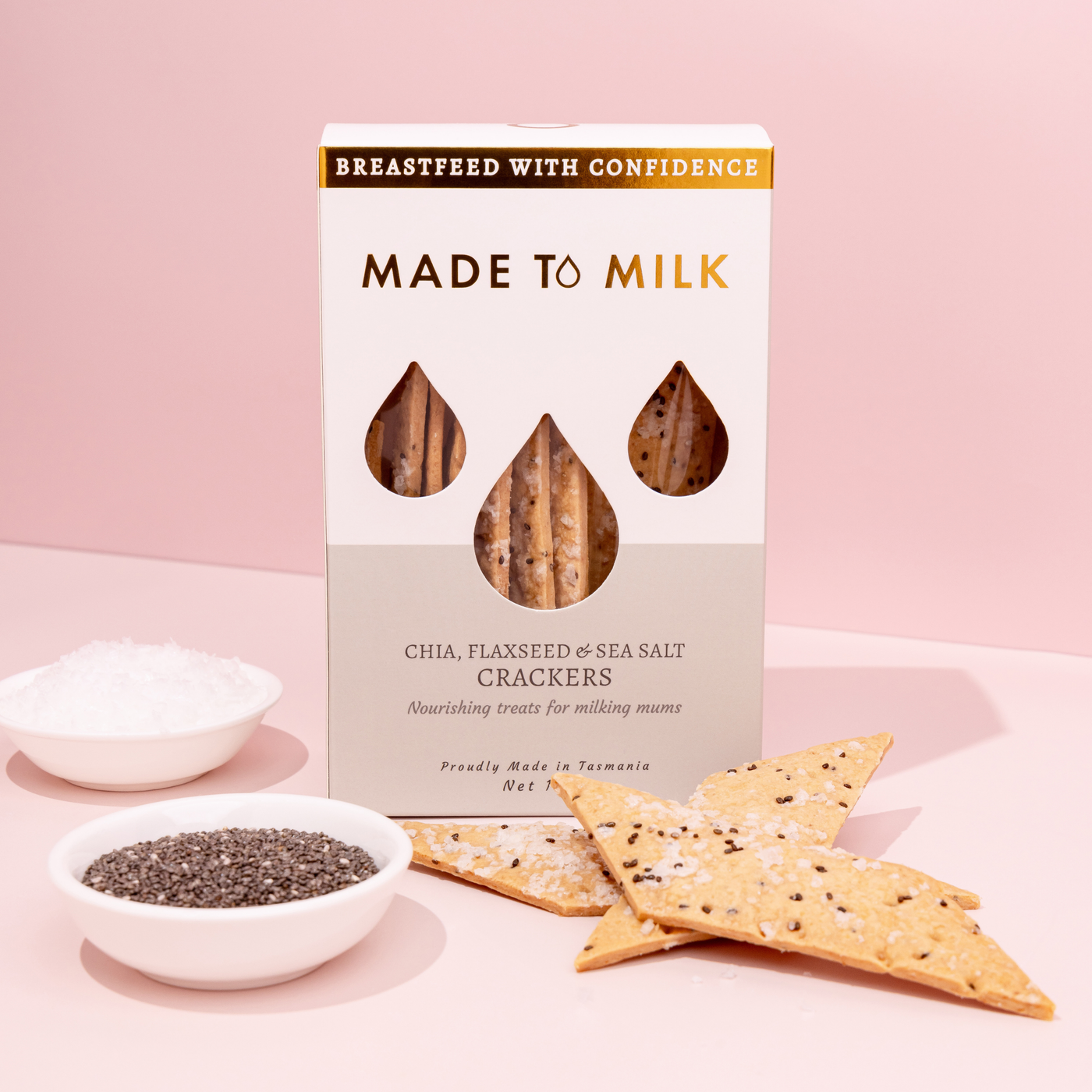 Chia, Flaxseed & Sea Salt Cracker - DF